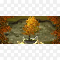 秋色树木背景