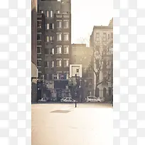 停靠在住房下面的车H5素材背景