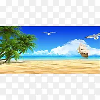 海滩背景图