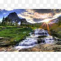 风景山水画背景