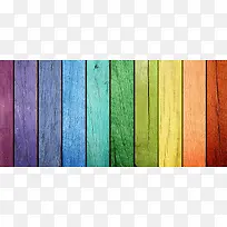 彩虹色木板背景