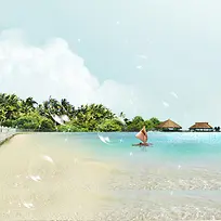 夏日海滩背景