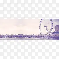 紫色摩天轮背景