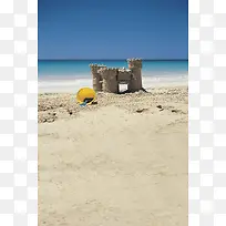 沙滩城堡背景