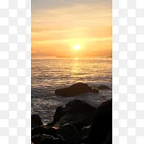 阳光海面水浪H5背景