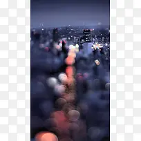 彩色城市夜景H5背景素材