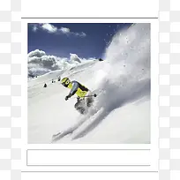 滑雪冬季海报背景