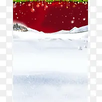圣诞狂欢雪景背景