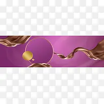 丝滑巧克力几何紫色banner