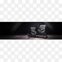 大气高档男士公文包促销黑色banner