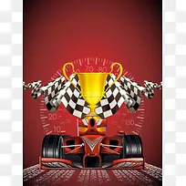 F1赛车之速度之战宣传海报背景模板