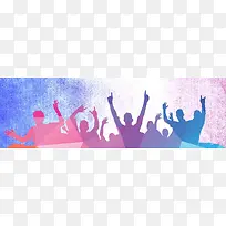 双十一紫色狂欢banner