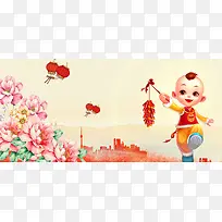 新春年画背景海报banner