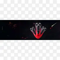 高效防水剃须刀简约黑色banner