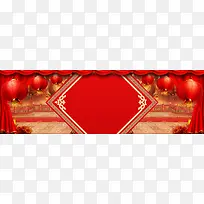 春节大气中国风红色海报背景