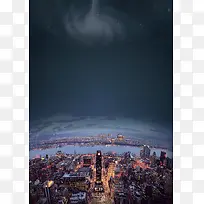 夜晚城市景象背景