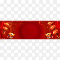 春节大气中国风红色海报背景