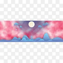 七夕情人节中国风海报电商banner主图