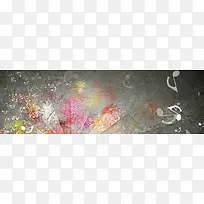 淘宝音乐质感七彩海报banner