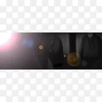 秋季男装新上市促销光线黑色banner