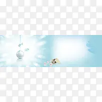 秋季文艺小清新化妆品促狭蓝色banner