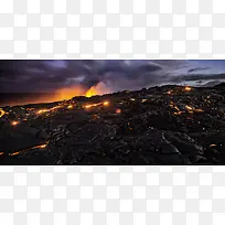 火山背景