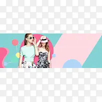 粉色甜美可爱女装秋冬上新电商banner