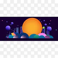 天猫金融家电光线红色高清春天母亲节背景