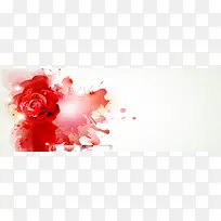 红色艳丽大红花背景图