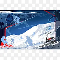 滑雪运动背景图