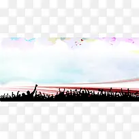 淘宝商业活动狂欢促销海报banner背景