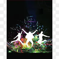 街舞舞蹈海报背景