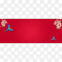 中国风花鸟喜庆海报背景
