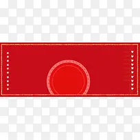 电商边框几何红色banner背景