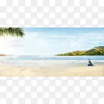 夏日海边背景图