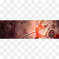 音符  圆圈   激情舞者  banner