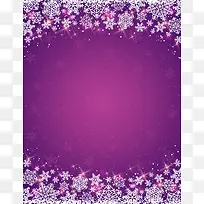 圣诞节紫色星芒雪花背景图