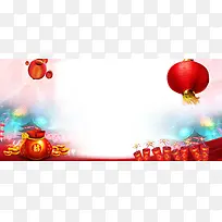 复古中式新春淘宝海报banner背景