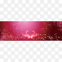 新年枚红色炫光花朵淘宝浪漫海报背景