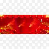 狗年灯笼大气红色banner