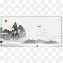 中国风水墨山水画