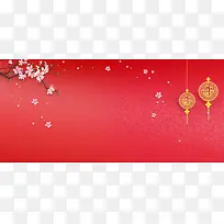 2018年新年大气中国风红色banner