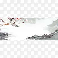 重阳节文艺中国风灰色banner