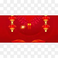 2017中国风新年年货节红色海报背景