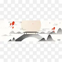 简约中国风中秋banner