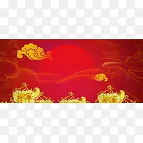 红色中国风重阳节banner