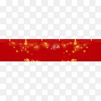 中国过年喜庆红色灯笼礼花礼包背景banner
