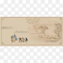 教师节复古中国风banner