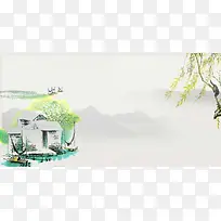 中国风传统山水风景
