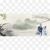 中国风清明时节banner背景